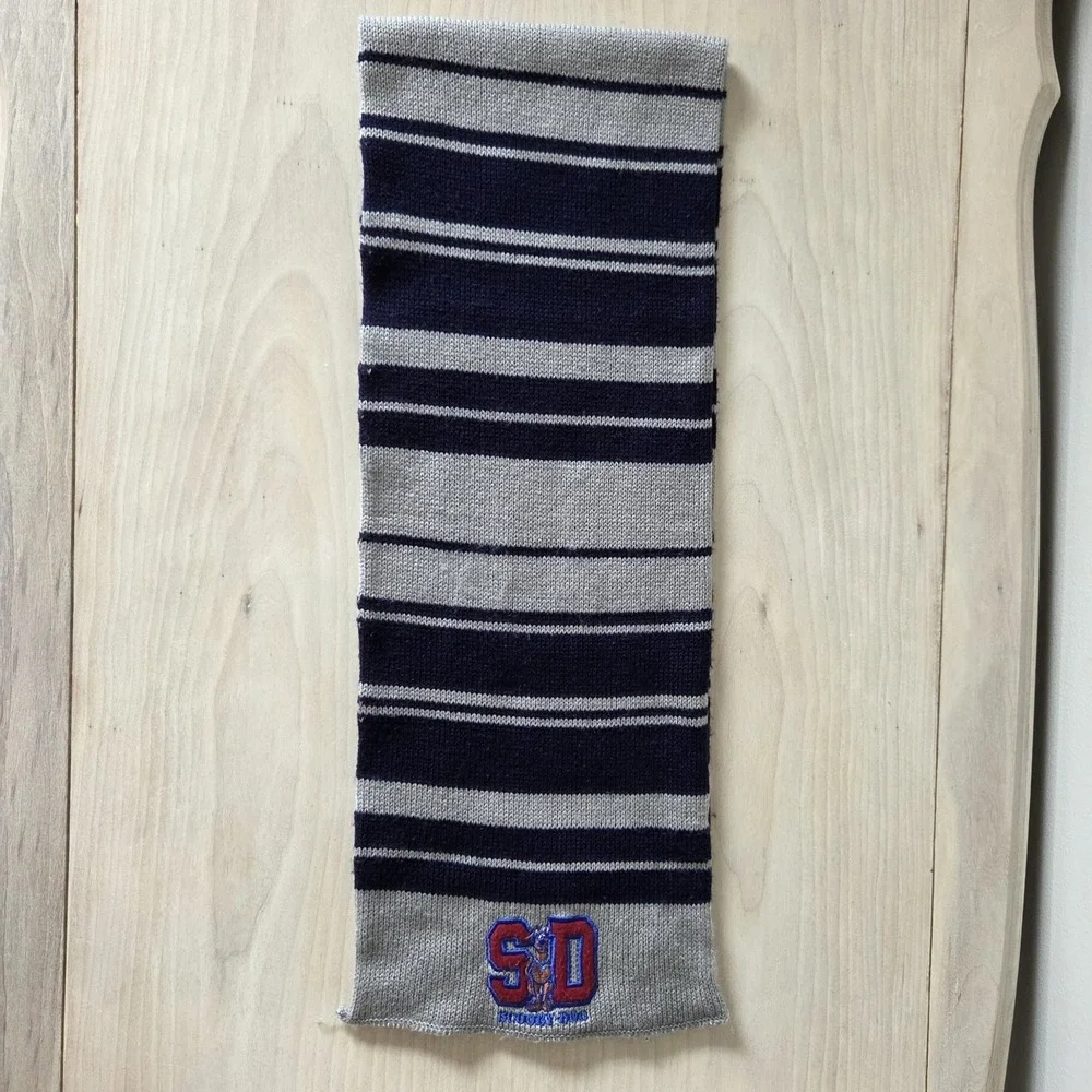 Vintage 2002 Scooby Doo Striped Winter Knit Scarf Cartoon Network Hanna Barbera